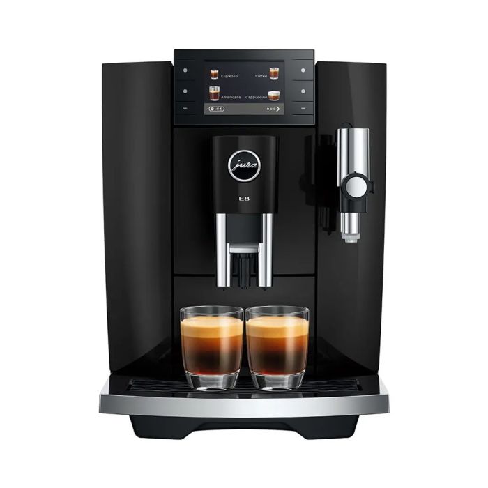 Jura 15842 E8 Bean to Cup Coffee Machine - Piano Black main product photo