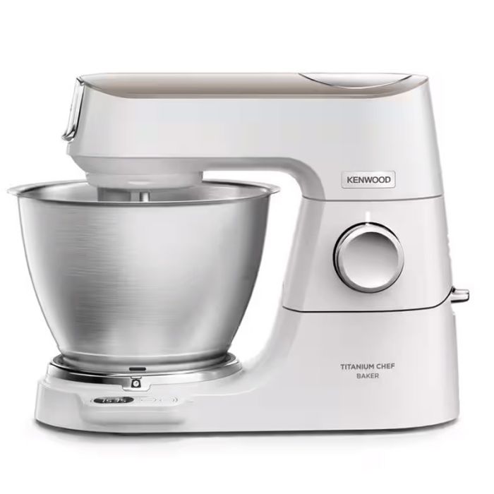 Nearly New - Kenwood KVC65.001WH Titanium Chef Baker Stand Mixer - White main product photo