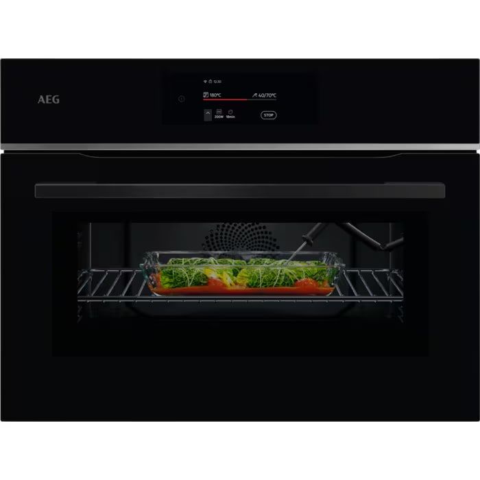AEG TK8NK721B 8000 Series 44L Built‑In Combi Oven with Microwave - Black main product photo