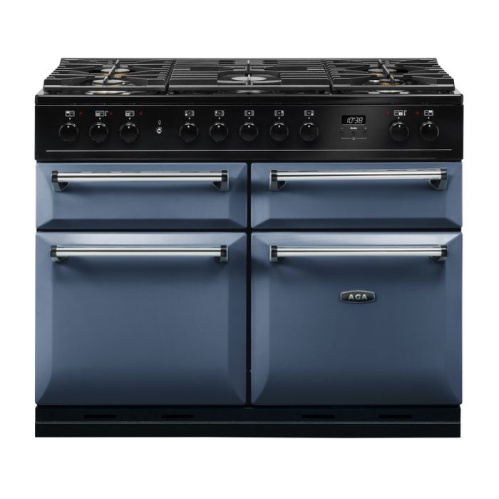 AGA Masterchef Deluxe 110 Dual Fuel Range Cooker - Dartmouth Blue main product photo
