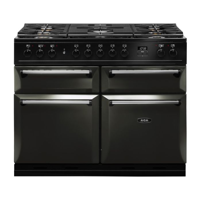 AGA Masterchef Deluxe 110 Dual Fuel Range Cooker - Pewter main product photo