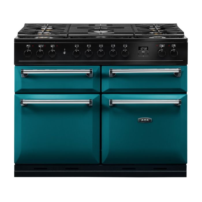 AGA Masterchef Deluxe 110 Dual Fuel Range Cooker - Salcombe Blue main product photo