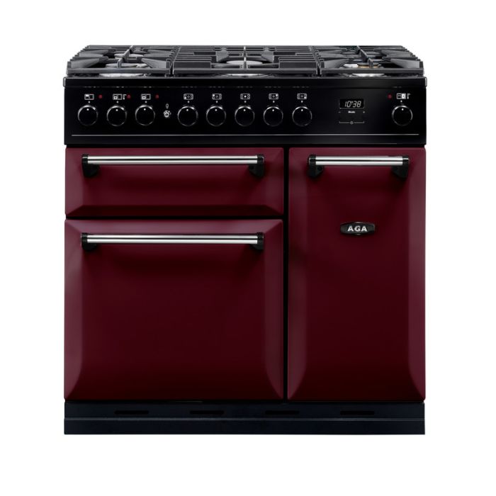 AGA Masterchef Deluxe 90 Dual Fuel Range Cooker - Cranberry main product photo