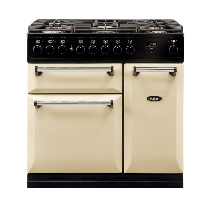 AGA Masterchef Deluxe 90 Dual Fuel Range Cooker - Cream main product photo
