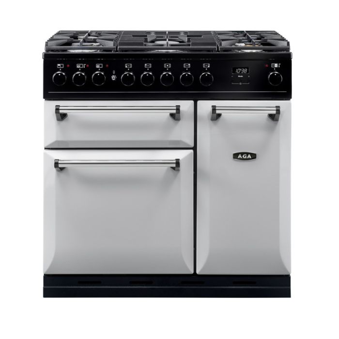 AGA Masterchef Deluxe 90 Dual Fuel Range Cooker - Pearl Ashes main product photo