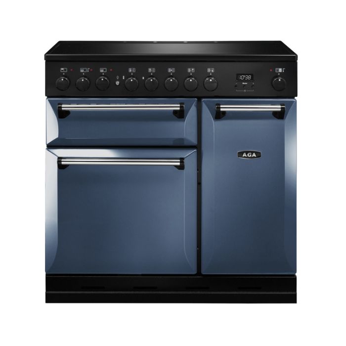 AGA Masterchef Deluxe 90 Induction Range Cooker - Dartmouth Blue main product photo