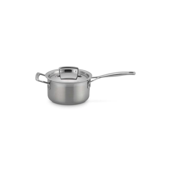 Le Creuset 3-ply Stainless Steel 16cm Saucepan with Lid and Helper Handle main product photo