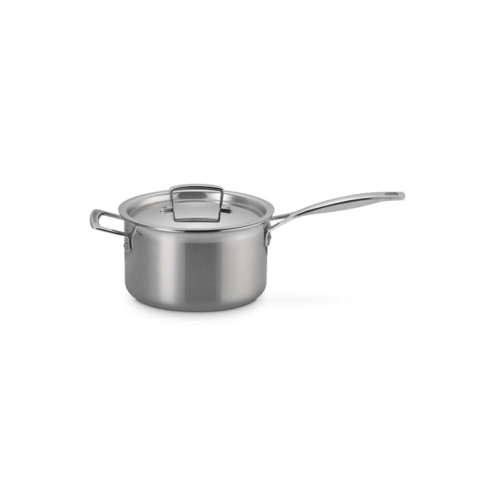 Le Creuset 3-ply Stainless Steel 20cm Saucepan with Lid and Helper Handle main product photo