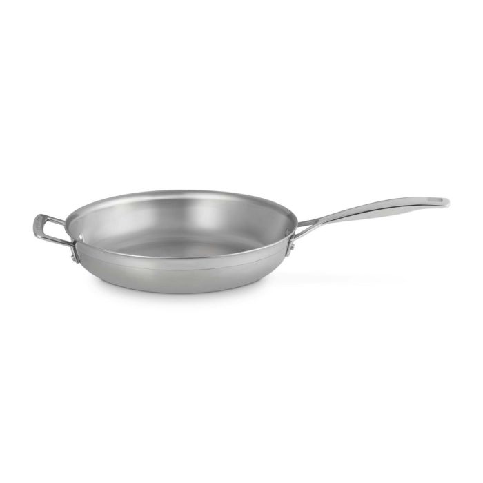 Le Creuset 3-ply Stainless Steel Uncoated 28cm Frying Pan with Helper Handle main product photo