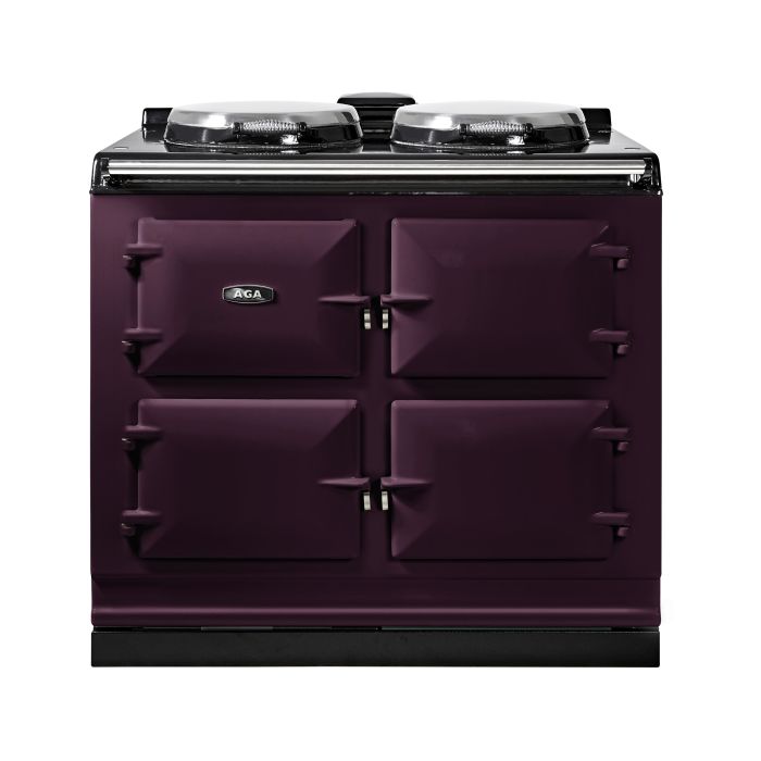 AGA Classic 100 Twin Hotplates Range Cooker - Aubergine main product photo