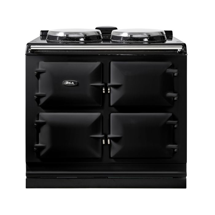 AGA Classic 100 Twin Hotplates Range Cooker - Black main product photo