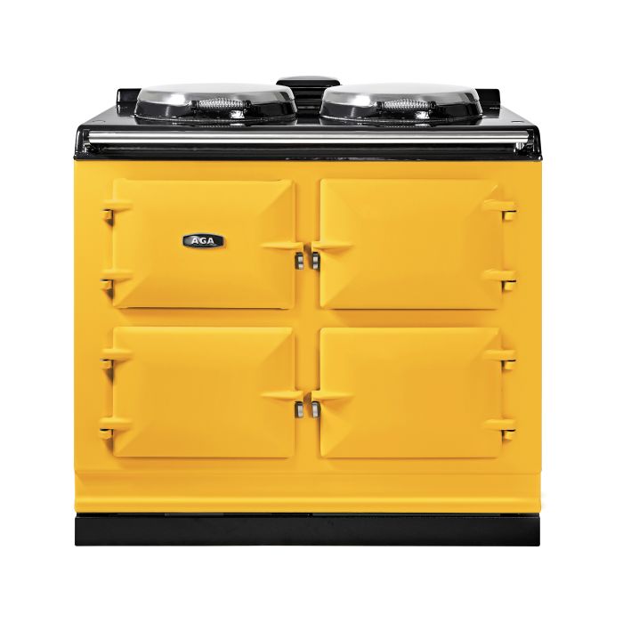 AGA Classic 100 Twin Hotplates Range Cooker - Mustard main product photo
