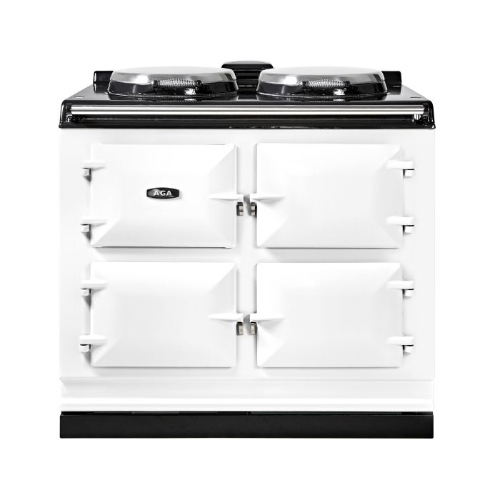 AGA Classic 100 Twin Hotplates Range Cooker - White main product photo