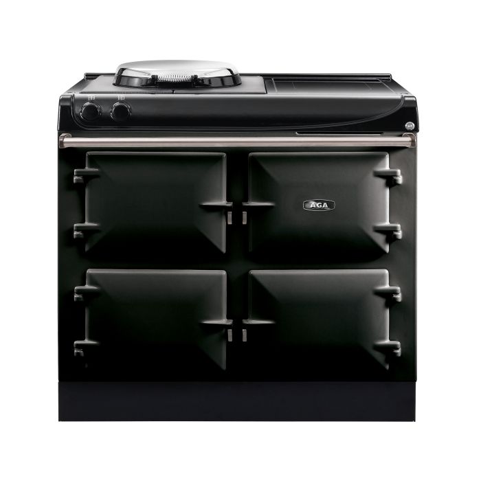 AGA Compact 100 Electric with Induction Hob Range Cooker - Black main product photo