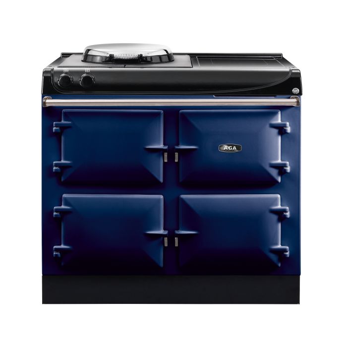AGA Compact 100 Electric with Induction Hob Range Cooker - Dark Blue main product photo