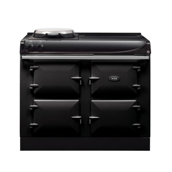 AGA Compact 110 Electric with Induction Hob Range Cooker - Black main product photo