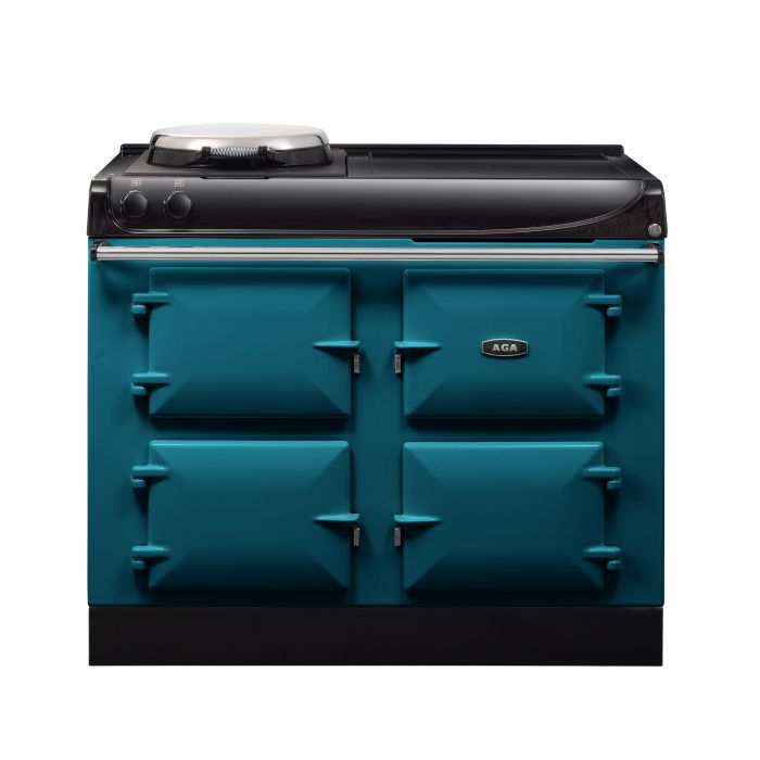 AGA Compact 110 Electric with Induction Hob Range Cooker - Salcombe Blue main product photo