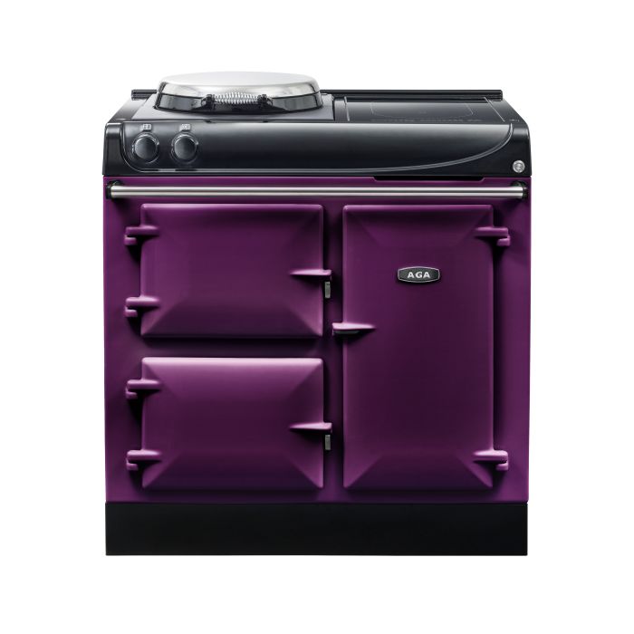 AGA Compact 90 Electric with Induction Hob Range Cooker - Aubergine main product photo