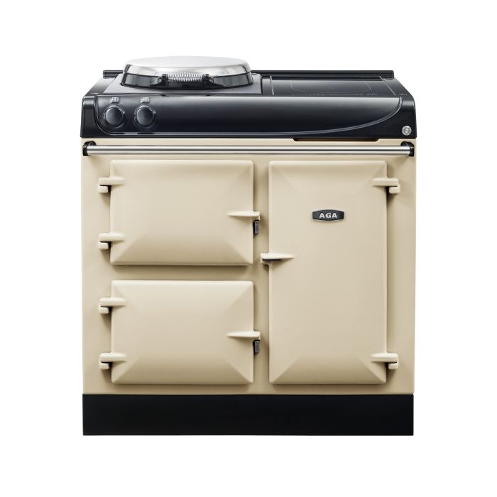 AGA Compact 90 Electric with Induction Hob Range Cooker - Cream main product photo