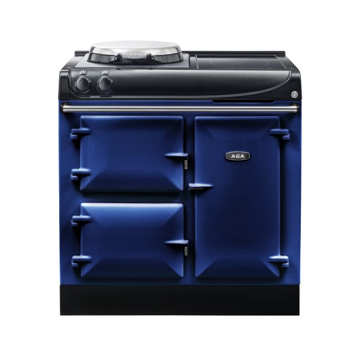AGA Compact 90 Electric with Induction Hob Range Cooker - Dark Blue main product photo