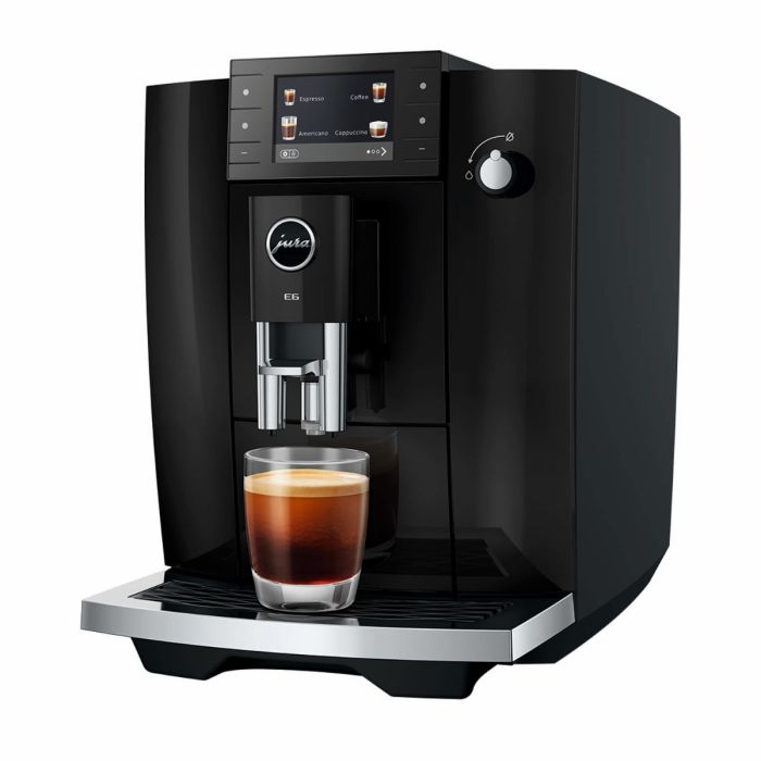 Jura 15805 E6 Bean to Cup Coffee Machine - Piano Black main product photo