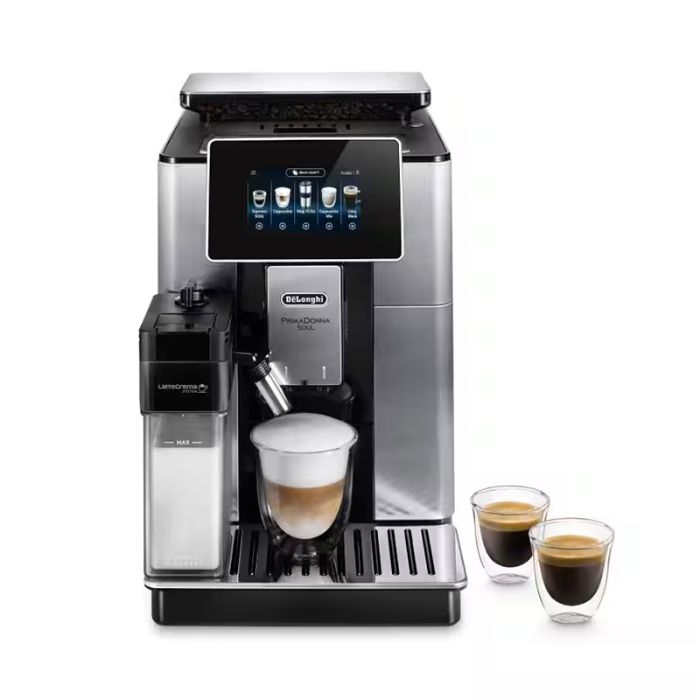 De'Longhi ECAM610.75.M PrimaDonna Soul One Connected Touch Bean to Cup Coffee Machine - Metal & Black main product photo