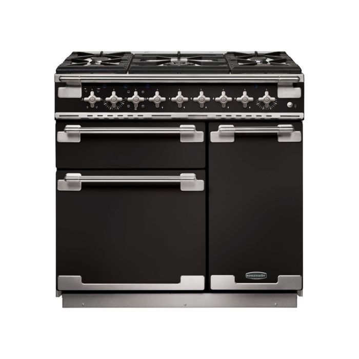 Rangemaster Elise 90 Dual Fuel Range Cooker - Black main product photo