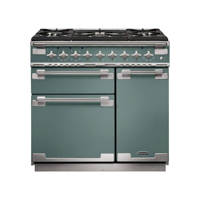 Rangemaster Elise 90 Dual Fuel Range Cooker - Mineral Green main product photo
