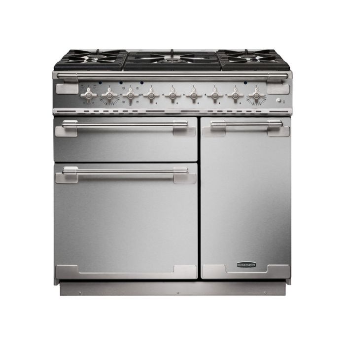 Rangemaster Elise 90 Dual Fuel Range Cooker - Stainless Steel main product photo