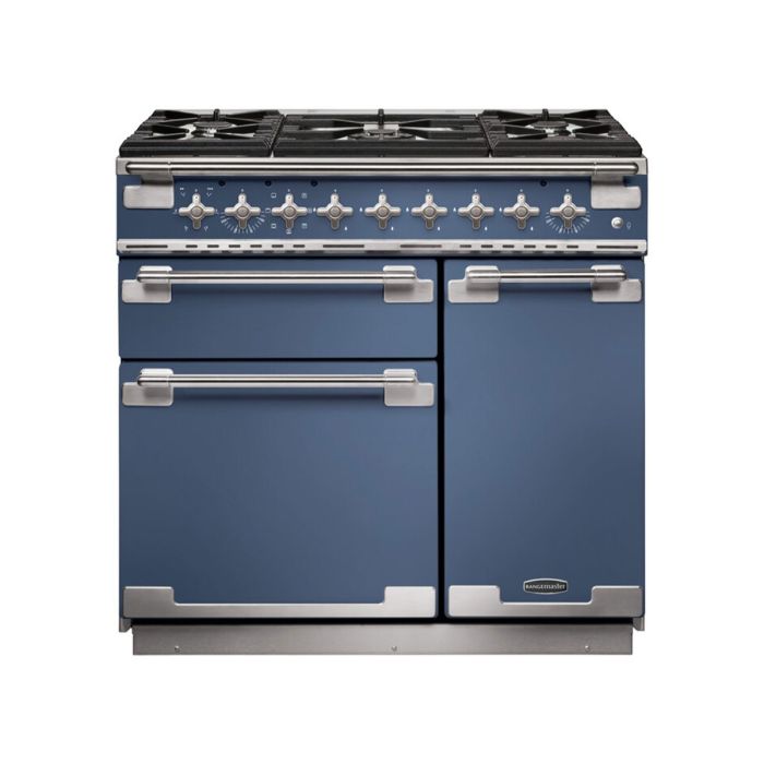Rangemaster Elise 90 Dual Fuel Range Cooker - Stone Blue main product photo