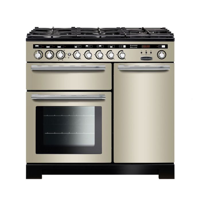 Rangemaster Encore Deluxe 100 Dual Fuel Range Cooker - Ivory main product photo