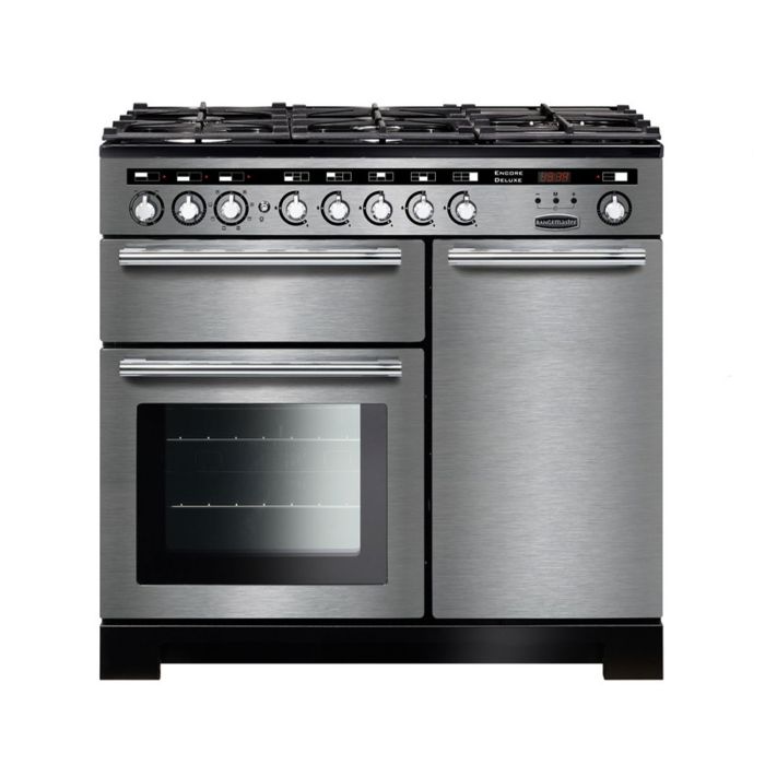 Rangemaster Encore Deluxe 100 Dual Fuel Range Cooker - Stainless Steel main product photo