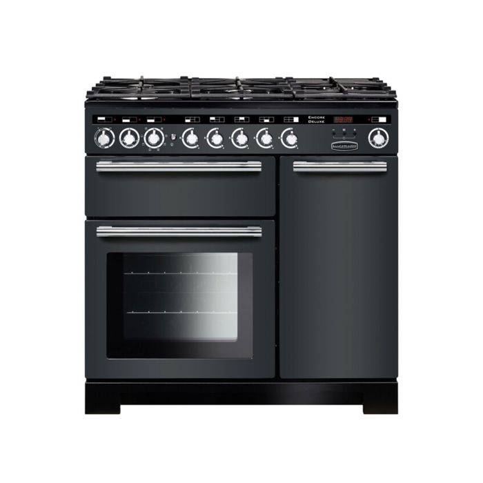 Rangemaster Encore Deluxe 90 Dual Fuel Range Cooker - Slate main product photo