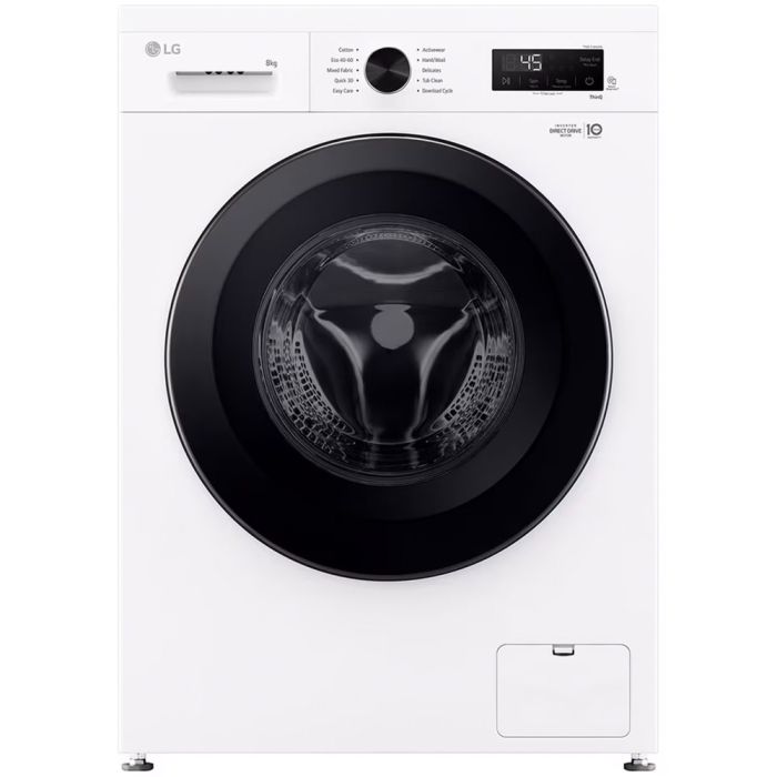 LG F4X1008NWK Direct Drive 8kg Washing Machine - White main product photo