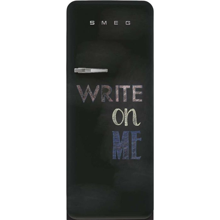 Smeg FAB28RDBB6 50s Style Right Hand Hinge Fridge with Icebox - Blackboard main product photo