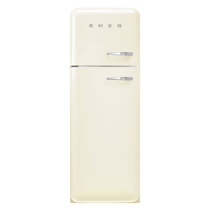 Smeg FAB30LCR5UK 60cm 50s Style Left Hand Hinge Freezer over Fridge - Cream main product photo
