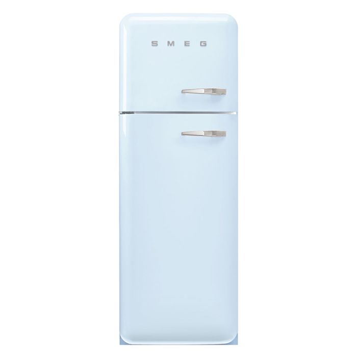 Smeg FAB30LPB5UK 60cm 50s Style Left Hand Hinge Freezer over Fridge - Pastel Blue main product photo