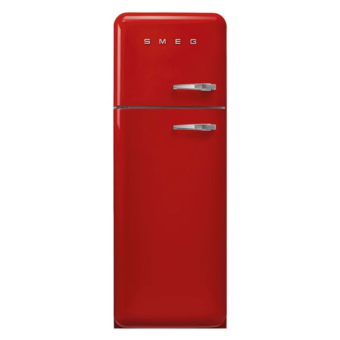 Smeg FAB30LRD5UK 60cm 50s Style Left Hand Hinge Freezer over Fridge - Red main product photo
