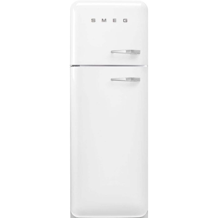 Smeg FAB30LWH6 60cm 50s Style Left Hand Hinge Freezer Over Fridge - White main product photo