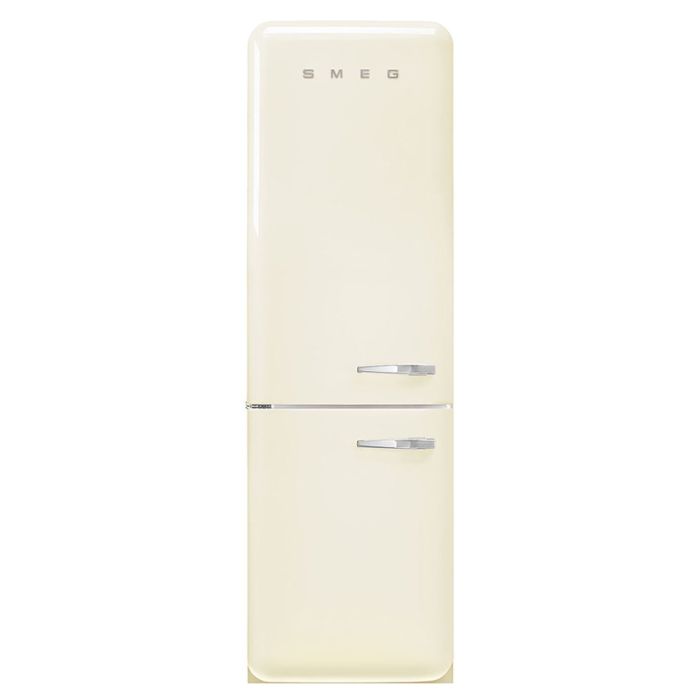 Smeg FAB32LCR5UK 60cm 50s Style Left Hand Hinge Freezer over Fridge - Cream main product photo