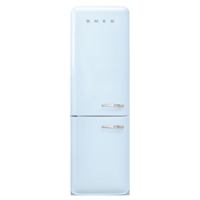 Smeg FAB32LPB5UK 60cm 50s Style Left Hand Hinge Freezer over Fridge - Pastel Blue main product photo