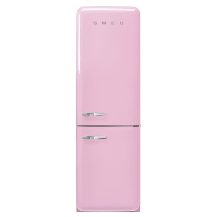 Smeg FAB32RPK5 60cm 50s Style Right Hand Hinge Freezer over Fridge - Pink main product photo