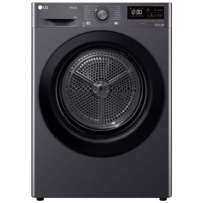 LG FDV309GN Dual Inverter 9kg Heat Pump Tumble Dryer - Slate Grey main product photo