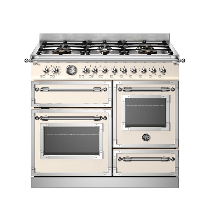 Bertazzoni HER106L3ENET Heritage 100cm 6-Burner Electric Triple Oven Range Cooker - Ivory main product photo