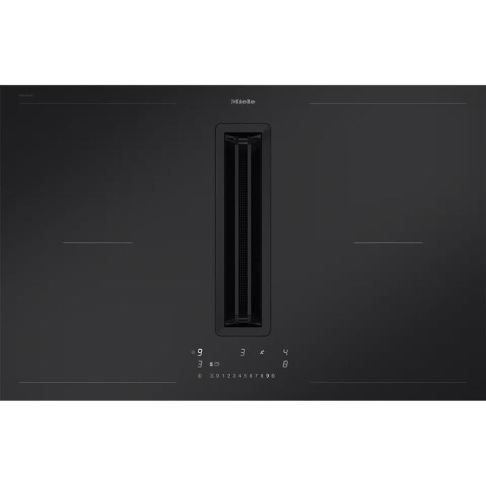 Miele KMDA 7876 FL-A Induction Hob with Integrated Vapour Extraction - Matte Black main product photo