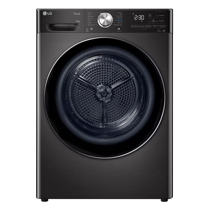 LG FDV1110B DUAL Inverter Heat Pump 10kg Tumble Dryer - Black Steel main product photo