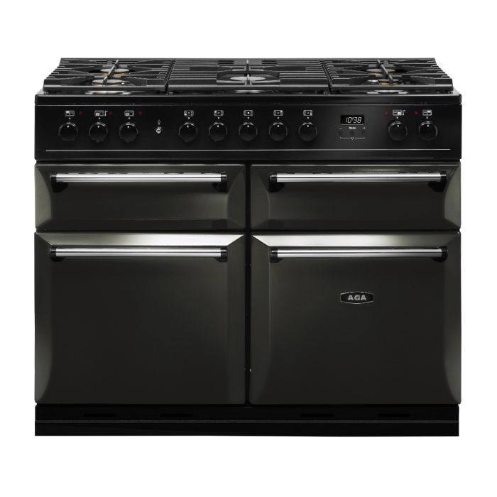 AGA Masterchef Deluxe 110 Dual Fuel Range Cooker - Pewter main product photo