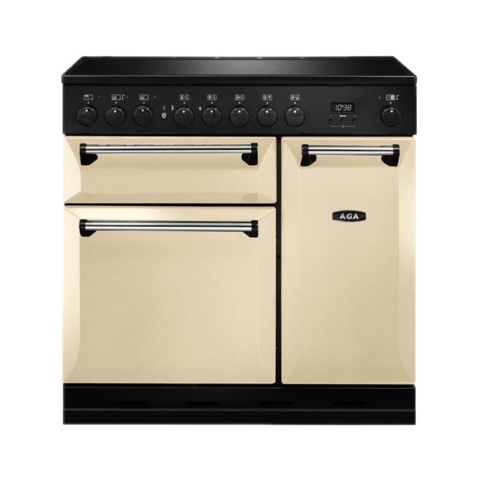 AGA Masterchef Deluxe 90 Induction Range Cooker - Cream main product photo