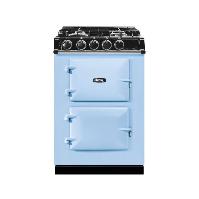 AGA Mini Cast Iron 60 Dual Fuel with Gas Hob Range Cooker - Duck Egg Blue main product photo