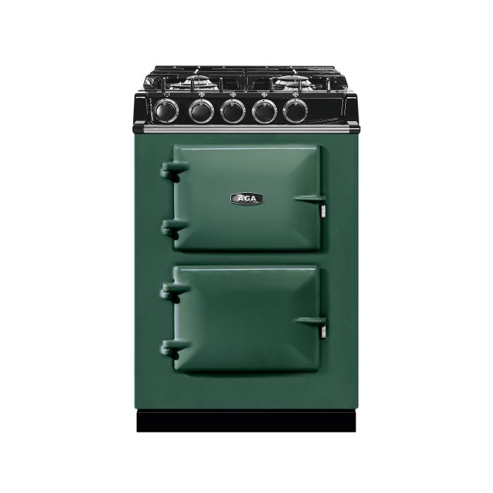 AGA Mini Cast Iron 60 Dual Fuel with Gas Hob Range Cooker - Racing Green main product photo